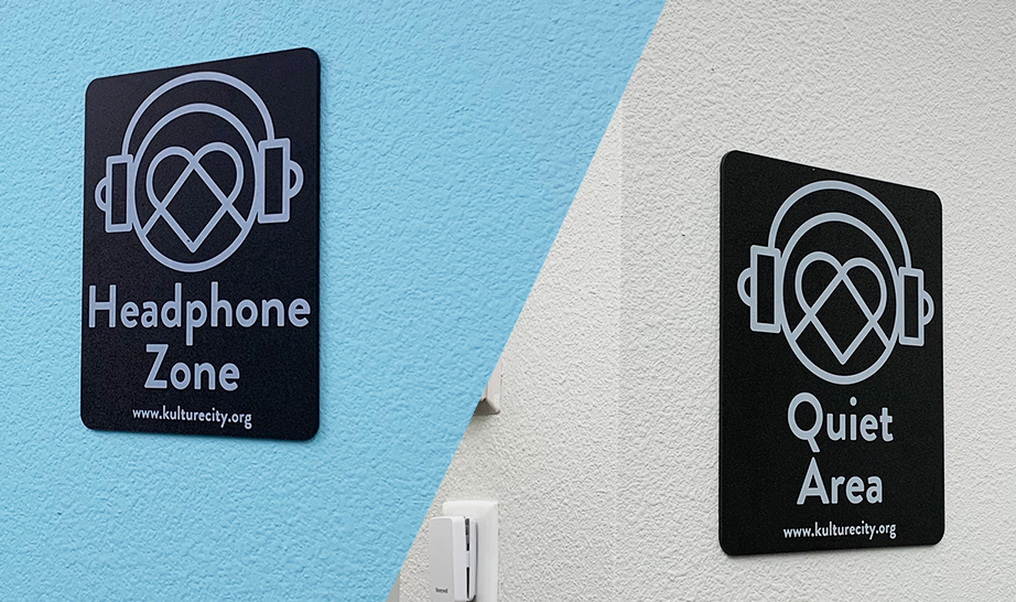 Quiet Area and Headphone Zone Quiet Area and Headphone Zone signs